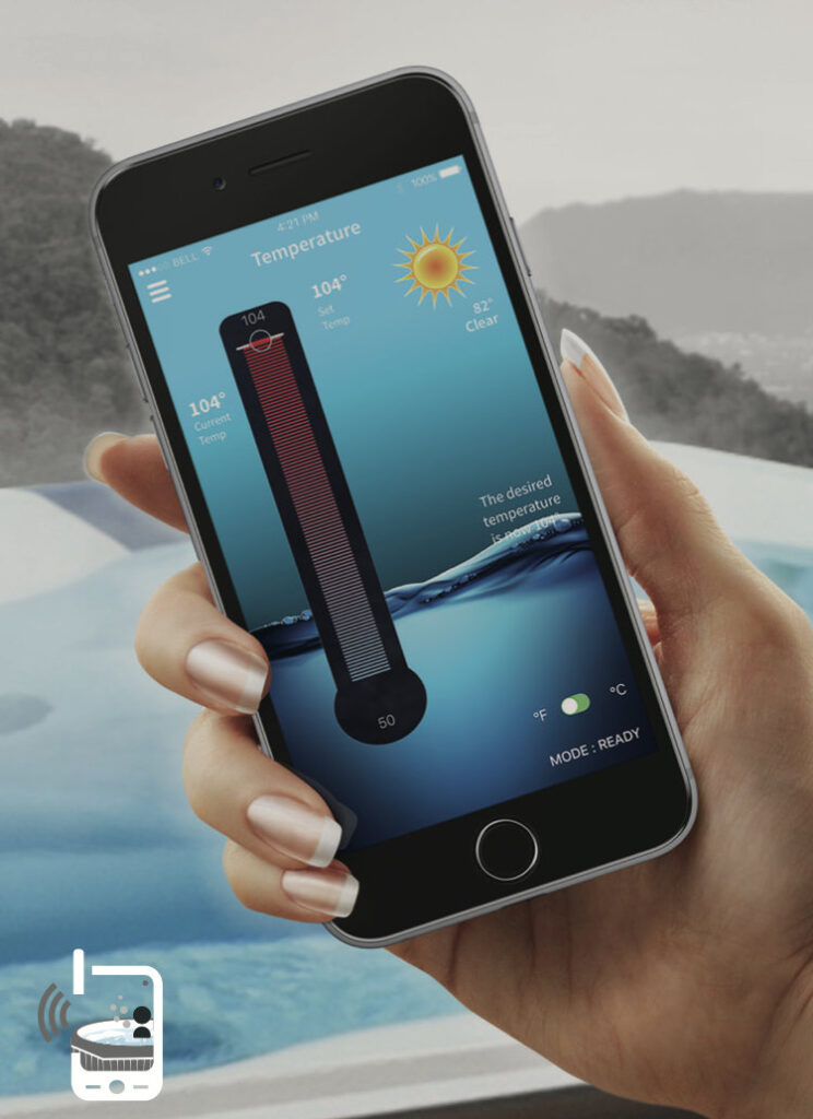 The Balboa ControlMySpa system allows you to operate your hot tub from your smartphone.
