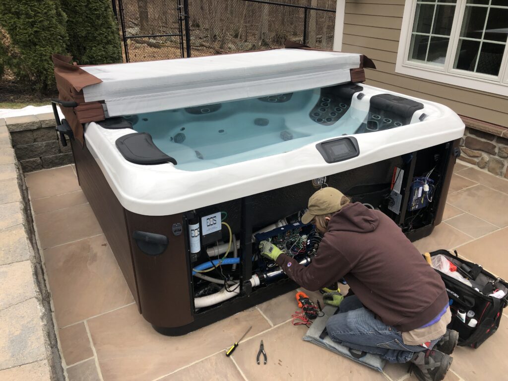 Hot tub component inspection